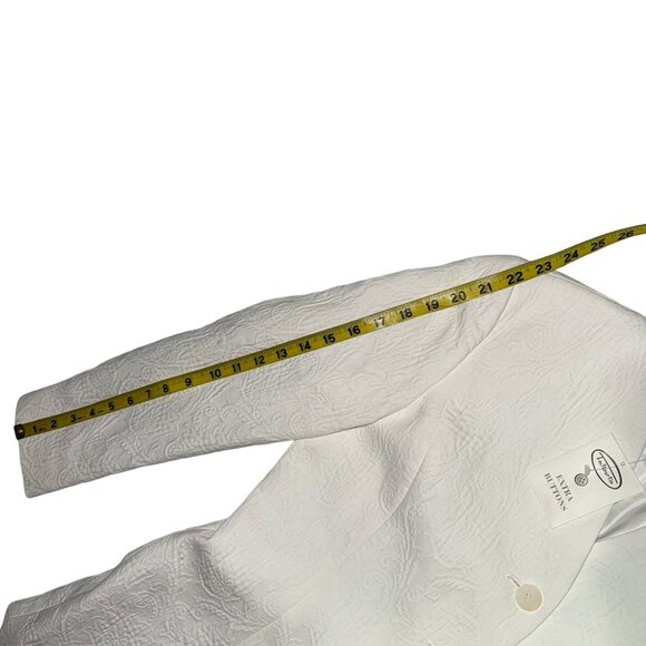 Talbots VTG Women's Ivory Textured Italian Cotton Pique Jacket Sz 4 NWT - Picture 6 of 10